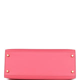 Hermes Kelly Sellier 28 Rose Azalee Epsom Gold Hardware