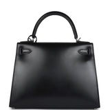 Hermès Kelly Sellier 28 Cuir Box Noir Palladium