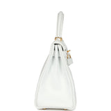 Hermès Kelly Retourne 28 Blanc Clemence Bijouterie Dorée
