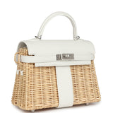 Hermès Mini Picnic Kelly 20 Blanc Swift Bijouterie Palladium
