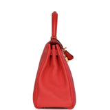 Hermès Kelly Retourne 28 Rouge Pivoine Togo Quincaillerie Dorée