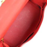 Hermès Kelly Retourne 28 Rouge Pivoine Togo Quincaillerie Dorée