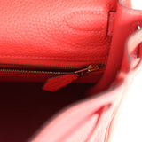 Hermès Kelly Retourne 28 Rouge Pivoine Togo Quincaillerie Dorée