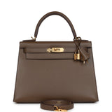 Hermès Kelly Sellier 28 Toundra Madame Bijouterie Dorée