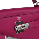 Hermès Kelly Retourné 28 Rose Poupre Evercolor Palladium