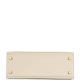 Hermès Kelly Sellier 25 Craie Epsom Accastillage Doré