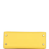 Hermès Kelly Sellier 25 Jaune De Naples Epsom Palladium Hardware