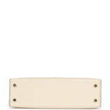 Hermes Commande Spéciale (HSS) Kelly Sellier 20 Craie et Gris Asphalte Epsom Accastillage Permabrass