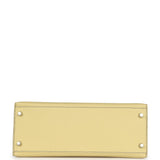 Hermès Commande Spéciale (HSS) Kelly Sellier 28 Rose Confetti et Jaune Poussin Epsom Bijouterie Palladium