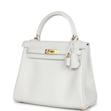 Hermes Kelly Retourne 25 Neuf Blanc Swift Accastillage Doré