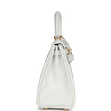 Hermes Kelly Retourne 25 Neuf Blanc Swift Accastillage Doré