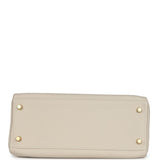Hermès Kelly Retourné 28 Craie Togo Métal Doré