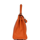 Hermès Commande Spéciale (HSS) Kelly Retourne 28 Orange Togo Bijouterie Palladium