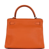 Hermès Commande Spéciale (HSS) Kelly Retourne 28 Orange Togo Bijouterie Palladium