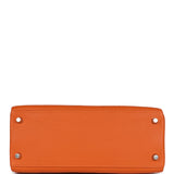 Hermès Commande Spéciale (HSS) Kelly Retourne 28 Orange Togo Bijouterie Palladium