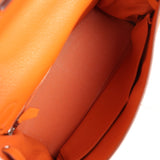 Hermès Commande Spéciale (HSS) Kelly Retourne 28 Orange Togo Bijouterie Palladium