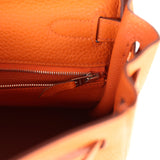 Hermès Commande Spéciale (HSS) Kelly Retourne 28 Orange Togo Bijouterie Palladium
