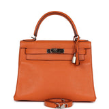 Hermès Kelly Retourné 28 Orange Togo Palladium