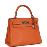 Hermès Kelly Retourné 28 Orange Togo Palladium