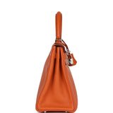 Hermès Kelly Retourné 28 Orange Togo Palladium