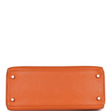 Hermès Kelly Retourné 28 Orange Togo Palladium
