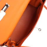 Hermès Kelly Retourné 28 Orange Togo Palladium