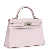 Hermes Kelly Sellier 20 Mauve Pâle Chèvre Palladium