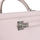 Hermes Kelly Sellier 20 Mauve Pâle Chèvre Palladium