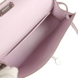 Hermes Kelly Sellier 20 Mauve Pâle Chèvre Palladium