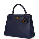 Hermès Kelly Sellier 28 Bleu Saphir Epsom Accastillage Or