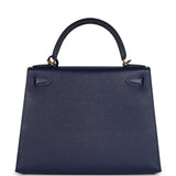 Hermès Kelly Sellier 28 Bleu Saphir Epsom Accastillage Or