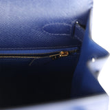 Hermès Kelly Sellier 28 Bleu Saphir Epsom Accastillage Or