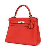 Hermès Kelly Retourné 28 Capucine Togo Bijouterie Dorée
