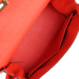 Hermès Kelly Retourné 28 Capucine Togo Bijouterie Dorée
