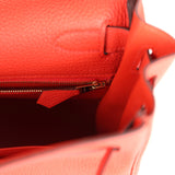 Hermès Kelly Retourné 28 Capucine Togo Bijouterie Dorée
