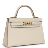 Hermès Kelly Sellier 20 Craie Epsom Accastillage Doré