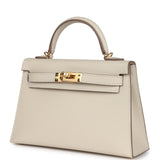 Hermès Kelly Sellier 20 Craie Epsom Accastillage Doré