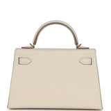 Hermès Kelly Sellier 20 Craie Epsom Accastillage Doré