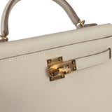 Hermès Kelly Sellier 20 Craie Epsom Accastillage Doré