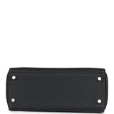 Hermes Kelly Retourne 25 Noir Togo Bijouterie Palladium