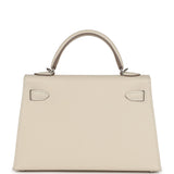 Hermès Kelly Sellier 20 Craie Epsom Accastillage Électrum