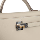 Hermès Kelly Sellier 20 Craie Epsom Accastillage Électrum