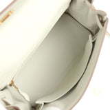 Hermès Kelly Retourné 25 Mushroom Togo Accastillage Doré
