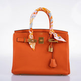 Hermès Birkin 30 Feu Togo Accastillage Doré - 2020, Y