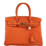 Hermès Birkin 30 Feu Togo Accastillage Doré - 2020, Y