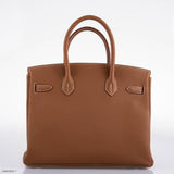 Hermès Birkin 30 Gold Togo avec finitions Palladium - 2020, Y