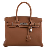 Hermès Birkin 30 Gold Togo avec finitions Palladium - 2020, Y