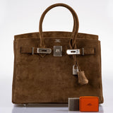 Hermès Birkin 30 Daim Veau Doblis Or Bijouterie Palladium - 2008, L Carré