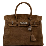 Hermès Birkin 30 Daim Veau Doblis Or Bijouterie Palladium - 2008, L Carré