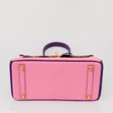 Hermes Birkin 30 HSS Rose Confetti & Anemone cuir de chèvre finition or brossé - 2014, R carré